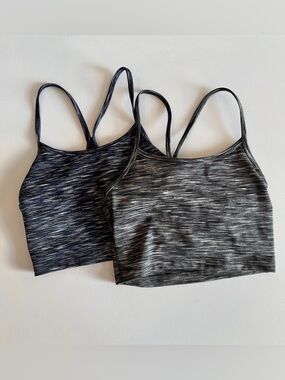 Offline by Aerie sports bra The Hugger longline racerback XS shelf bra blue back